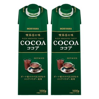 MORIYAMA 守山乳業 喫茶店の味 可可飲, 1L, 2瓶