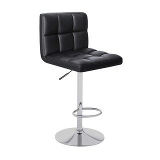 E-home Lattice 拉緹絲方格吧檯椅 黑色 TFC087A, 1個