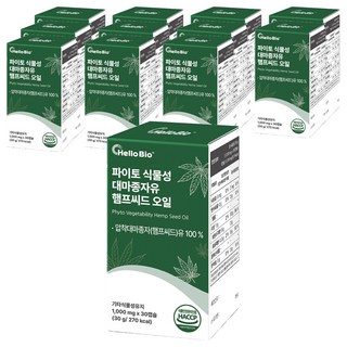 헬로바이오 파이토 식물성 대마종자유 햄프씨드 오일, 30정, 12개