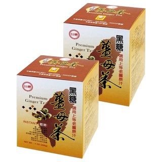 台糖黑糖薑母茶, 特選老薑母汁, 薑味濃郁, 冬季必備, 20g, 10包, 2盒