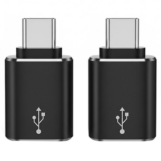 Home Planet USB 3.0 Type-A 轉 Type-C OTG 轉接頭, 31mm, 黑色, 2個