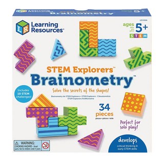 Learning Resources 立體視角訓練方塊 24個 10張遊戲挑戰卡 5歲以上, 立體視角訓練, 1組