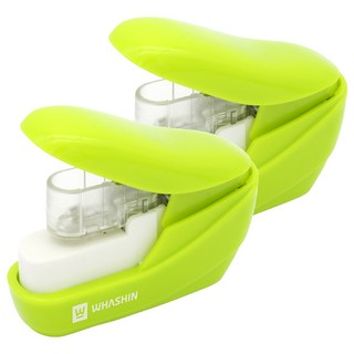 WHASHIN 190 無針釘書機, 2個, 綠色