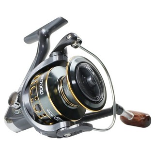 Rooblinos 輕型金屬紡車輪旋轉捲線器, 黑色, BK7000