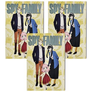 收納王妃 間諜家家酒25K固頁筆記 加厚 空白 3本, 黃色, 1組