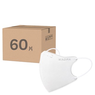 HAOFA N95立體醫療口罩 氣密型 XS, 30片, 2個, 純白色