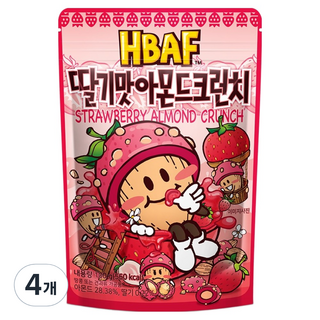HBAF 草莓口味杏仁脆, 100g, 4個