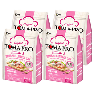 TOMA-PRO 優格 化毛高纖配方 乾飼料 1.5kg 全齡貓, 雞肉 + 米, 4袋