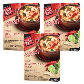 KITCHEN 88 泰式酸辣海鮮湯即食調理包 僅需加入肉類, 270g, 3盒