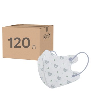 康菲 幼幼3D醫療口罩 1~3歲, 30片, 無尾熊寶寶 灰色, 4盒