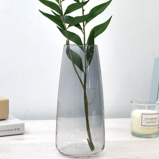 éclat 匠心花藝極光晶透花瓶 滴透琥珀 煥彩旭光, 10 x 22 x 10cm, 靜謐霧灰
