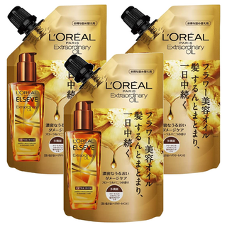 L'OREAL PARiS 巴黎萊雅 金緻護髮精油 補充包 90ml, 3包