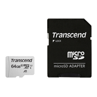 創見 Transcend MicroSDXC 記憶卡 64GB C10 U1 300S, 1個