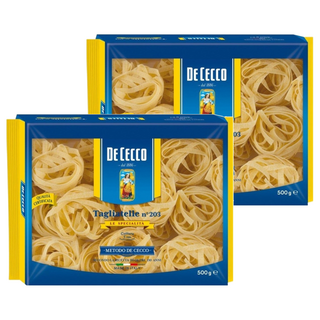 DE CECCO 得科 鳥巢麵 NO.203，嚴選杜蘭小麥粉，Q彈咬嚼勁，低溫乾燥, 500g, 2包