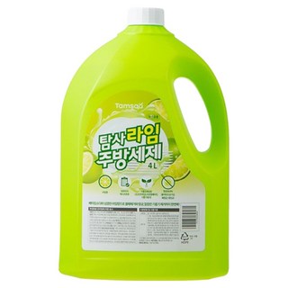 Tamsaa 蔬果碗盤清潔液 萊姆香, 4L, 1桶