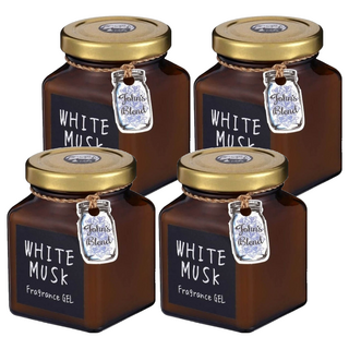 John's Blend 芳香膏 凍狀質地自然揮發 有效消除惱人異味, 135g, 4罐, 白麝香