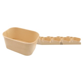 ONEFU 萬福 純牛皮長方碗1000ml, 300個裝, 1箱