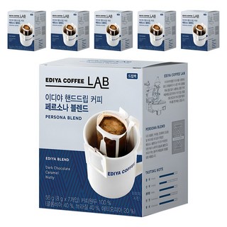 이디야커피연구소 핸드드립 커피 페르소나 블렌드, 8g, 7개입, 6개