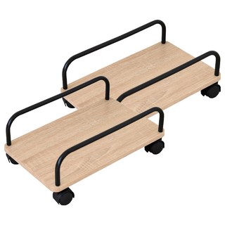 HOPMA 合馬家具 移動式電腦主機架 E-5702 2個, 淺橡漂流木, 1組