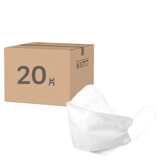 ABIS 成人韓式立體醫用口罩, 白色, 10片, 2盒