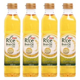 Kingriceoil 玄米油, 4個, 500ml