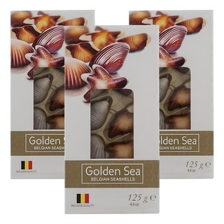 gold sea 貝殼形狀海鹽巧克力, 3盒, 125g