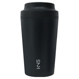 KNS 康納斯 簡約陶瓷內膽保溫隨行杯 8.7 x 8.7 x 16.2cm, 雅典黑, 380ml, 1個