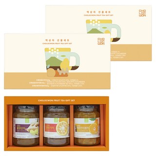 초록원 액상차 3종 선물세트 + 쇼핑백, 꿀생강차 560g + 꿀유자차 580g + 제주한라봉차 560g, 2세트