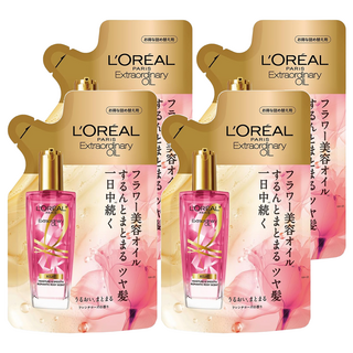 L'OREAL PARiS 巴黎萊雅 台灣公司貨 金緻護髮精油玫瑰精華補充包, 90ml, 4包