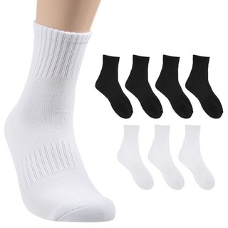 BASE ALPHA ESSENTIALS 男款素色氣墊中筒襪 8雙, 混色