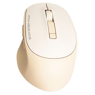 i-gota 愛購它 舒適靜音五鍵光學鼠 800/1200/1600 dpi 2.4G無線 電池款, M-21MT, 奶茶粉