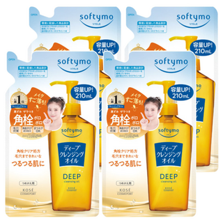 KOSE 高絲 SOFTYMO 絲芙蒂 深層潔顏卸粧油補充包 210ml 4包 毛孔淨化