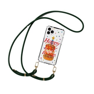 SHARON6 設計錶帶透明保險槓手機殼 Happy Day