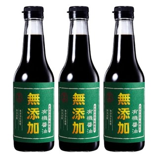 金蘭 無添加有機醬油，有機黃豆釀造，澳洲海鹽，無防腐劑，500ml, 3瓶
