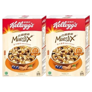 Kellogg's 家樂氏 Mueslix 什錦果麥，全穀61%，高纖、高鐵, 375g, 2盒