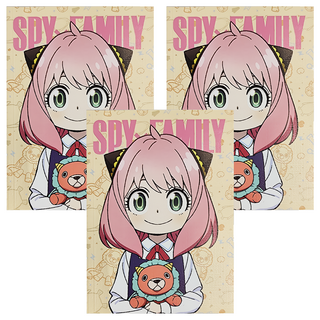 收納王妃 間諜家家酒25K固頁筆記 加厚 橫線 3本, 黃色, 1組