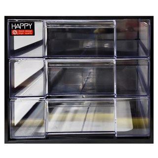 HAPPY 快樂屋 A4 公文櫃 H-601 台灣製造, 黑色, 3層