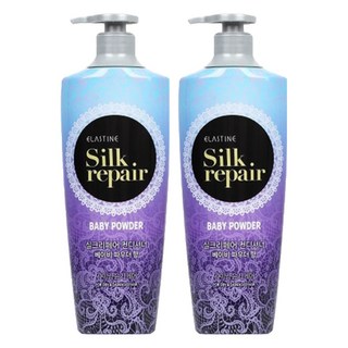 엘라스틴 실크 리페어 컨디셔너 베이비 파우더향, 550ml, 2개