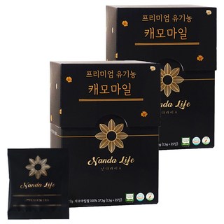 난다라이프 프리미엄 유기농 캐모마일 PLA 티백, 1.5g, 25개입, 2개