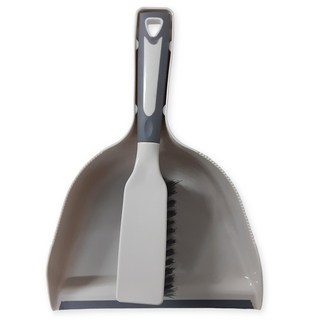 MIKA HOUSE 橘之屋 桌上型掃把組 桌面清潔好幫手, 白色 + 灰色, 1組