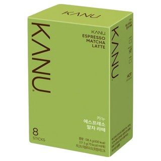 KANU 抹茶拿鐵咖啡 濃郁香醇, 17.3g, 8條, 1盒
