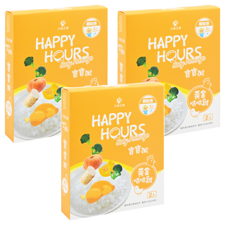 大地之愛 HAPPY HOURS 寶寶粥 Set 2包入, 黃金咕咕雞, 6個月以上寶寶適用, 300g, 3盒