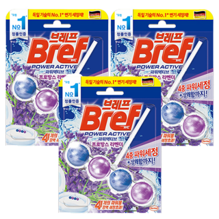 Bref 妙力 Power Active 掛式馬桶芳香清潔球，4重強效清潔, 50g, 3個