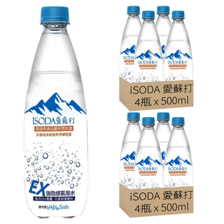 iSODA 愛蘇打 EX強勁氣泡水, 500ml, 8瓶