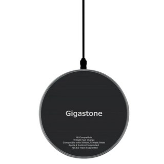 GIGASTONE 立達 15W急速無線充電盤 支援iPhone16/15/14/13/12/AirPods耳機/Qi快充 GA-9700B, 黑色, 1個