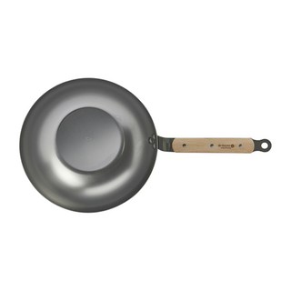 de Buyer 畢耶 原礦蜂蠟鐵鍋 蜂蠟木柄中華北京炒鍋 1.59kg, 28cm, 1個