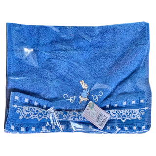 PETER RABBIT 比得兔 蕾絲緹花精繡毛巾 33x76cm 100%棉 台灣製, PR3253 顏色隨機, 1條