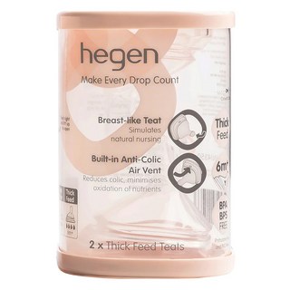 hegen 防脹氣真實擬乳智慧奶瓶用奶嘴 慢速 0階段 2入, 1個月以上, 1組
