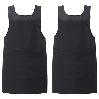 Hair Vest 大拉鍊口袋連身裙式圍裙 黑色, 2組