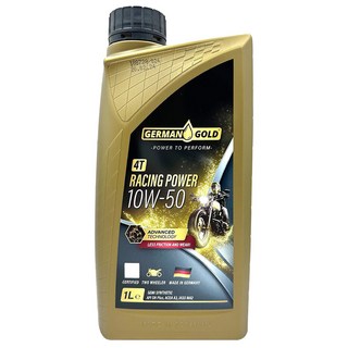 GERMAN GOLD 德國金牌 RACING POWER 4T 10W50 高性能機車機油 1公升, 1罐